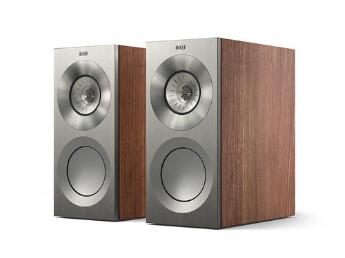 KEF Reference 1 Series Bookshelf Speakers Satin Walnut/Silver