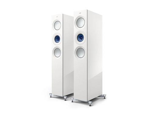KEF Reference 3 Meta Series Wireless Floorstanding Speakers Gloss White/Blue