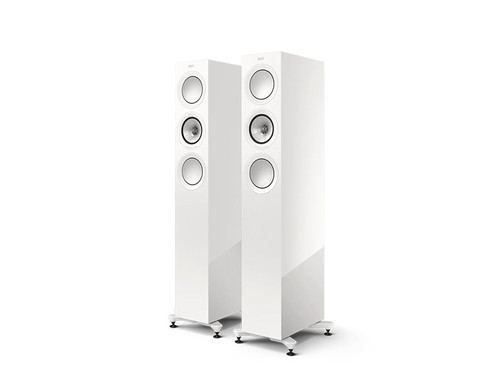 KEF R5 Meta Series Floorstanding Speakers Gloss White