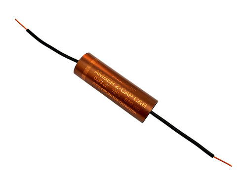 Jantzen Capacitor 0.33uF 630Vdc 3% Amber Z-Cap C&B Series Copper Foil Polypropylene