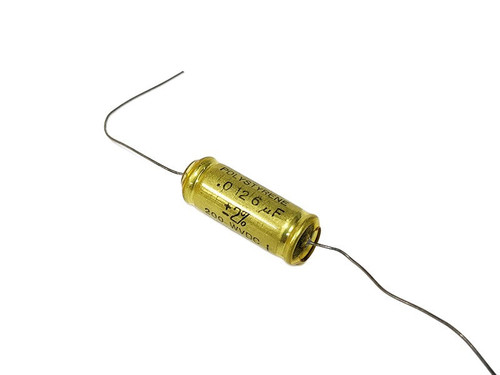 Jensen Capacitor 0.0126uF (12600pF) 200 Vdc 2% SA-1 Series Aluminum Foil Polystyrene Axial