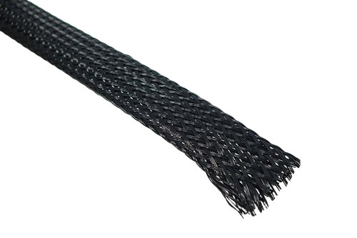 Sleeving TECHFLEX 1/2" Black, Polyester Expandable Sleeving