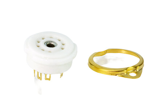 Socket 9 Pin Ceramic Cup Style Contacts GZC9-F