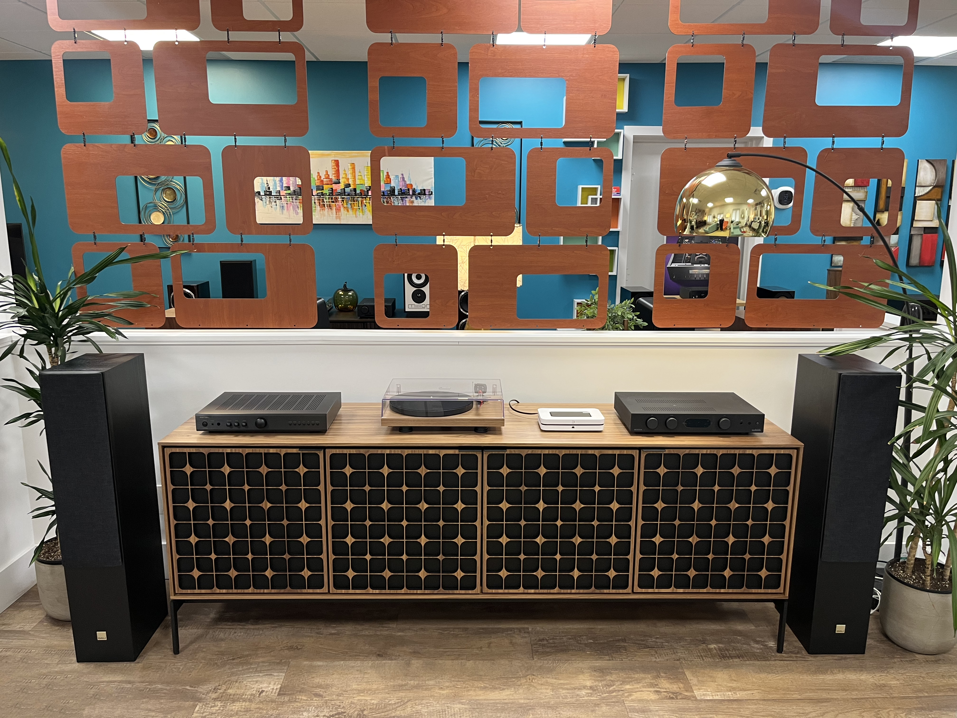 Wide audio display with multiple speaker configurations