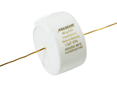 Mundorf Evo-SilverGold.Oil-1.50μF Mundorf Capacitor 1.50uF 450Vdc MCap® EVO SilverGoldOil