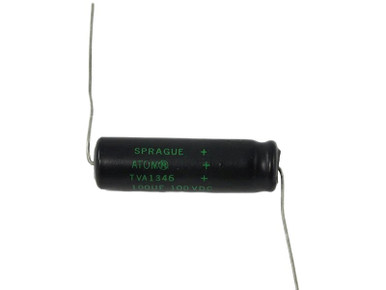 Lotto Di 2 Condensatori Sprague TVA1343 - 100V 50UF - Nuovi Surplus