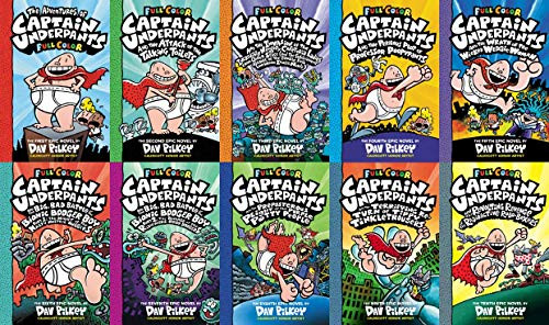 Captain Underpants Full Color Set #1-10 by Dav Pilkey