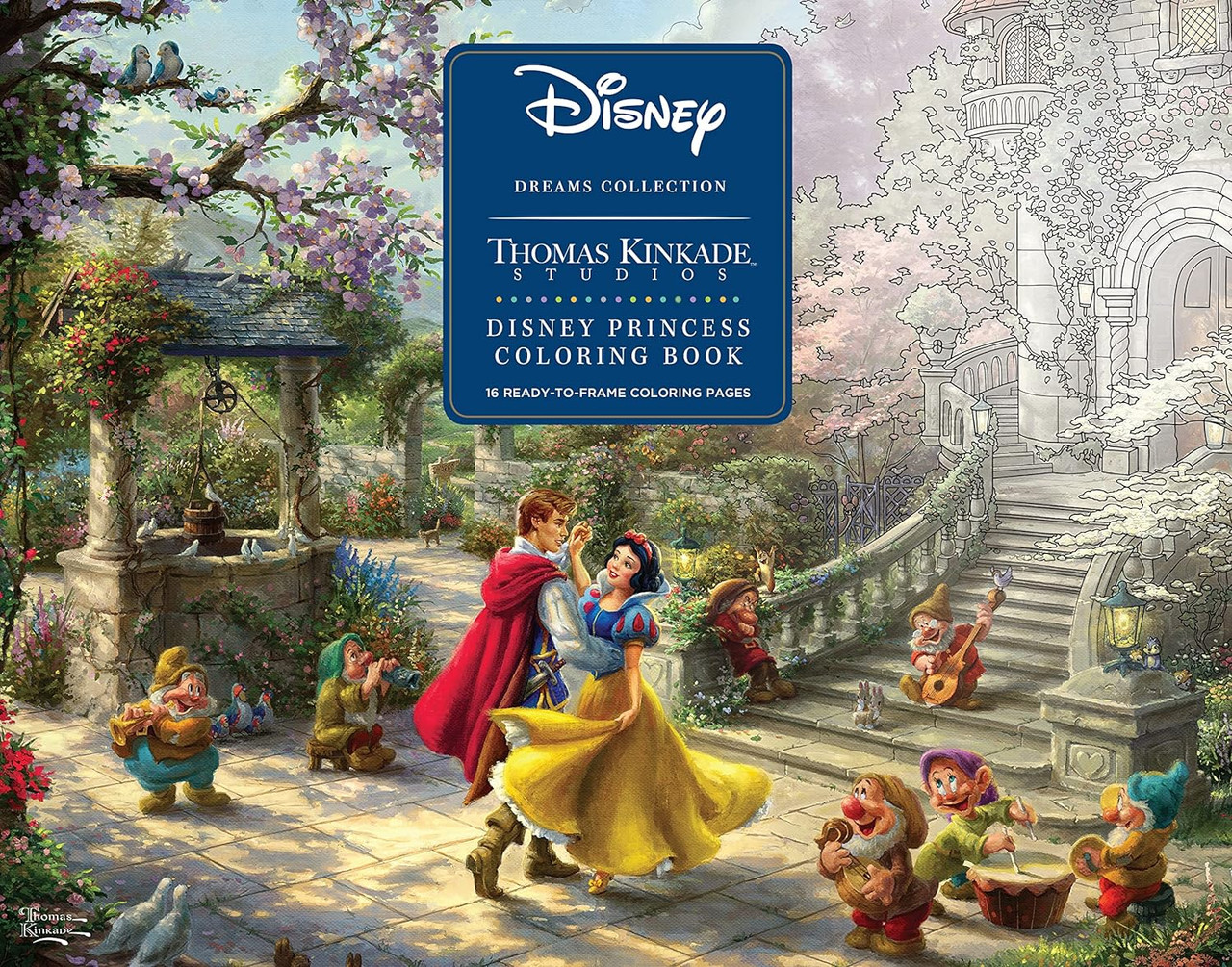 thomas kinkade disney coloring book