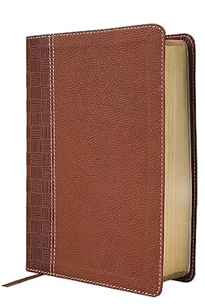 NIrV Giant Print Compact Bible Leathersoft Brown Comfort Print