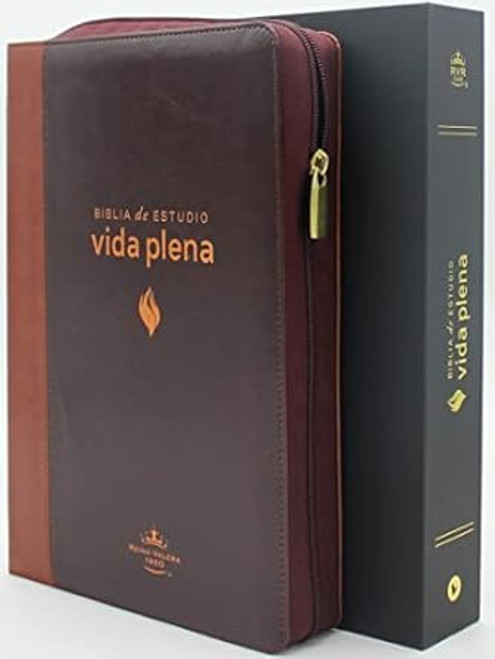 Biblia de Estudio Vida Plena Reina Valera 1960 Con Indice y