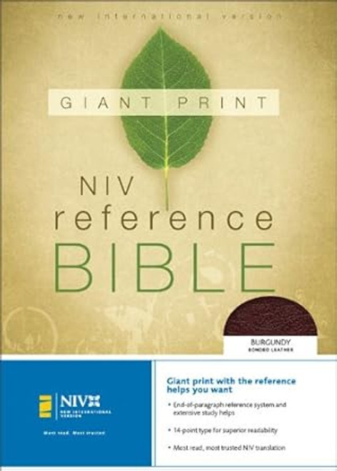 NIV Holy Bible Giant Print Reference Edition Burgundy