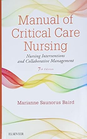 Manual of Critical Care Nursing
