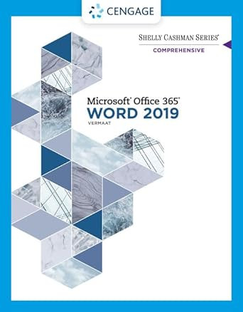 Shelly Cashman Series Microsoft Office 365 & Word 2019