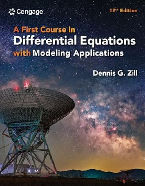 A First Course in Differential Equations with Modeling