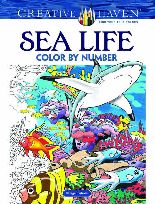 Creative Haven Sea Life Color by Number Coloring Book
