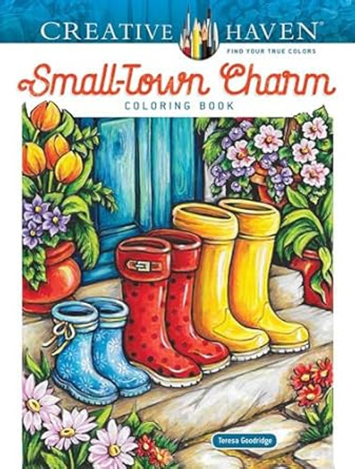 Creative Haven Small-Town Charm Coloring Book