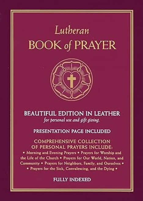 Lutheran Book of Prayer - Burgundy Genuine Leather
