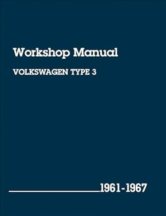 Volkswagen Type 3 Workshop Manual