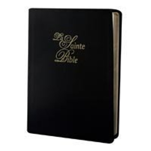 French Large Print Bible Black Leather. Segond 1910. La