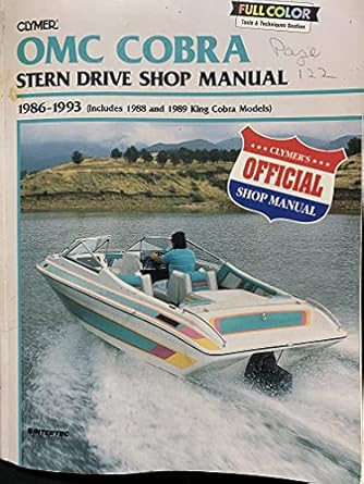 OMC Cobra Stern Drive Shop Manual 1986-1993