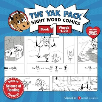 The Yak Pack: Sight Word Stories: Book 1: Comic Books to