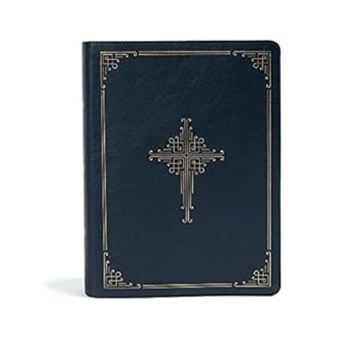 Ancient Faith Study Bible Navy LeatherTouch Black Letter