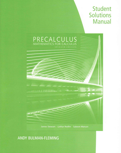 Student Solutions Manual for Stewart/Redlin/Watson's Precalculus