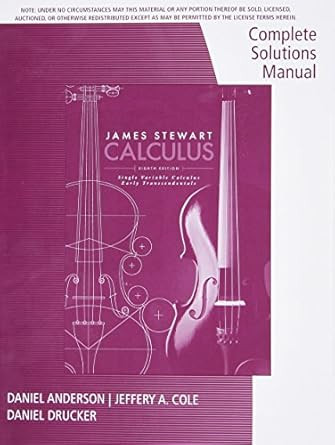 Complete Solutions Manual Chapters 1-11 for Stewart's