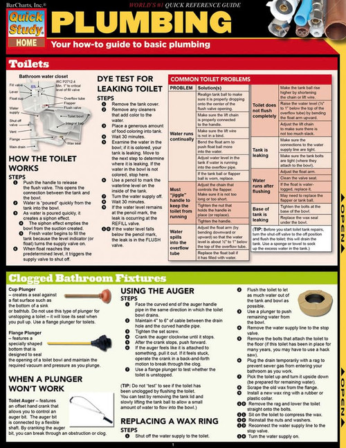 Plumbing QuickStudy Laminated Reference Guide