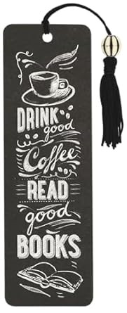 Coffee & Books Beaded Bookmark 1Pc