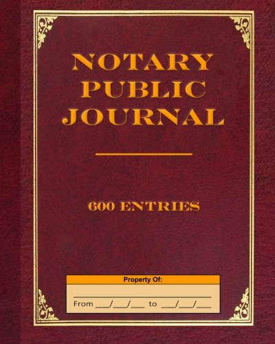 Notary Public Journal 600 Entries