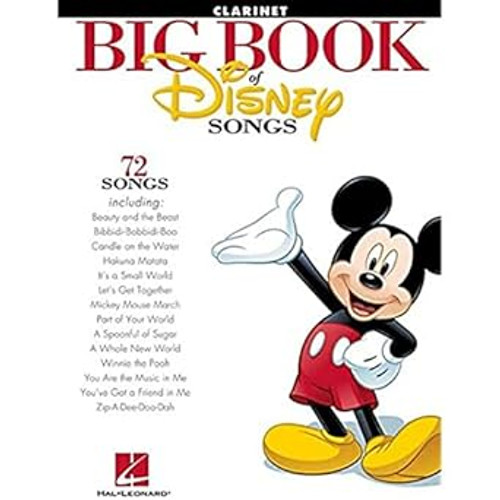 The Big Book of Disney Songs | Clarinet Sheet Music Songbook |