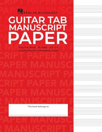 Guitar Tablature Manuscript Paper Wire-Bound | Blank Sheet Music