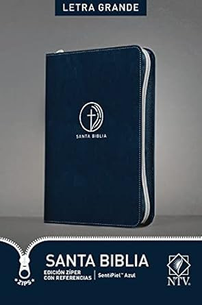 Santa Biblia NTV Edicion ziper con referencias letra grande