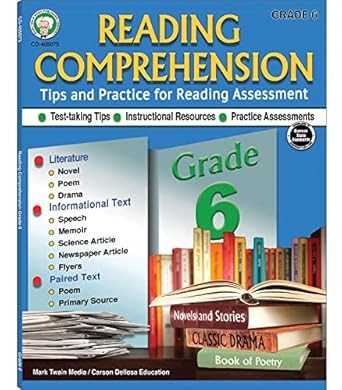 Mark Twain 6th Grade Reading Comprehension Workbook Novels