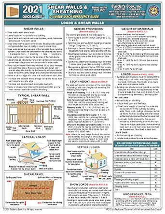 Shear Walls & Sheathing Lateral Loads Quick-Card Based On