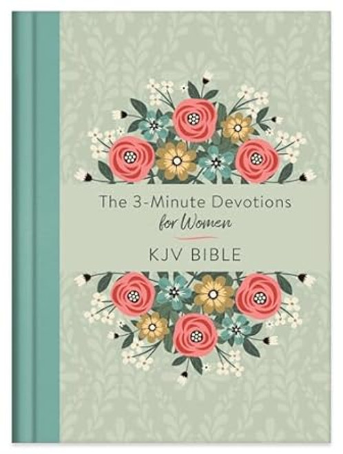 The 3-Minute Devotions for Women KJV Bible [Mint Bouquet]