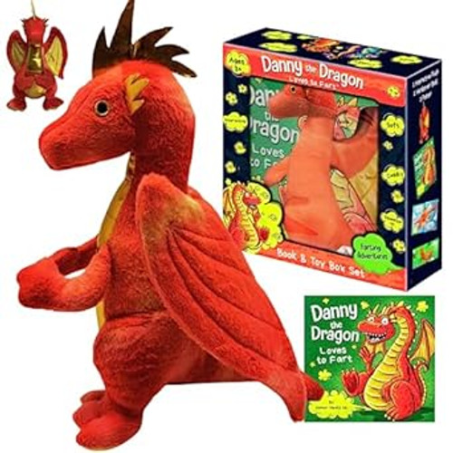 Danny the Dragon Interactive Farting Toy Book Gift Box Set