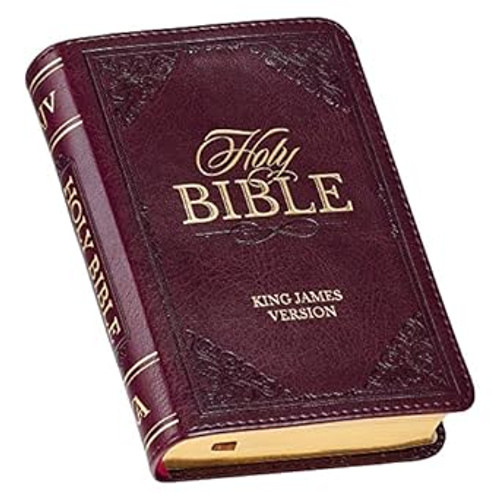 KJV Holy Bible Mini Pocket Size Faux Leather Red Letter Edition