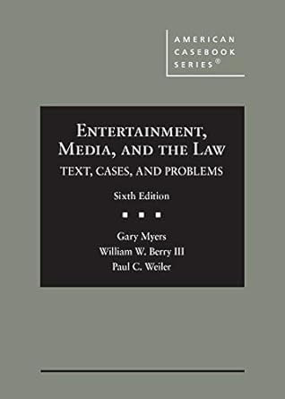 Entertainment Media and the Law
