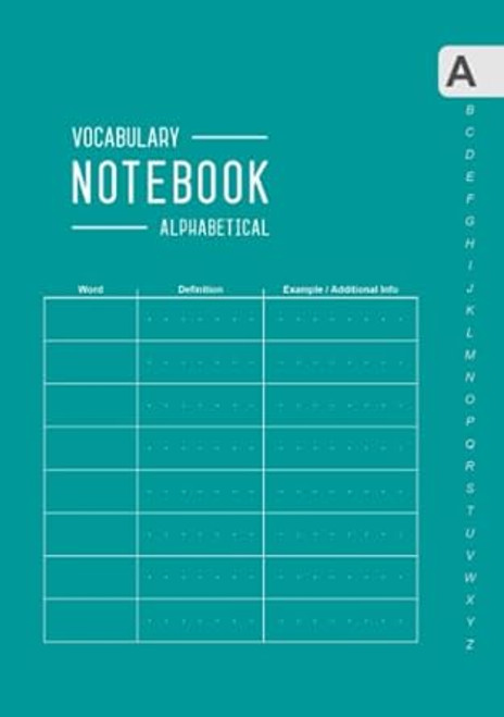 Vocabulary Notebook Alphabetical