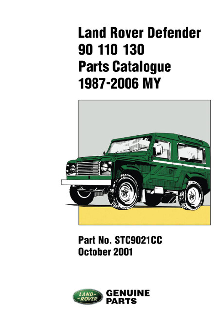 Land Rover Defender Parts Catalogue 90/110/130 1987-2006