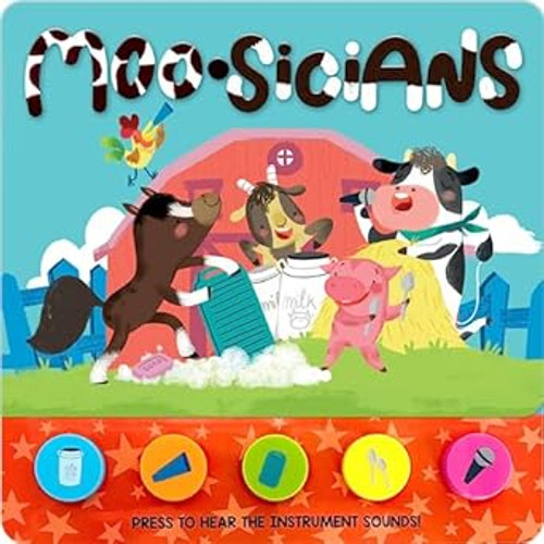 Moo-sicians Children's Sensory Silicone Button Sound Book
