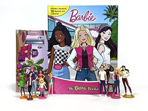 Barbie My Busy Books - Storybook 10 figurines playmat