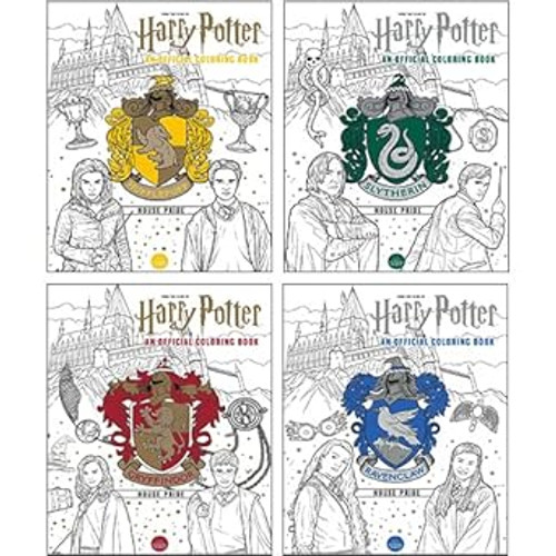 Harry Potter The Official Colouring 4 Books Collection Set