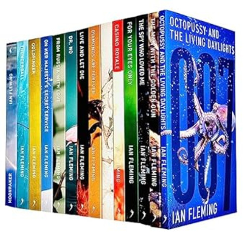 Vintage 007 James Bond Collection 14 Books Set By Ian Fleming