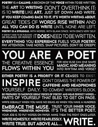 Poet's Writing Journal to Inspire Poems & Prose The Poetry