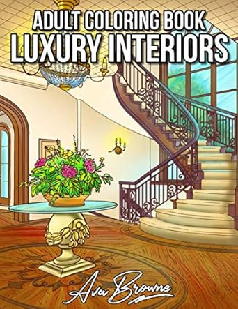 Luxury Interiors Coloring Book