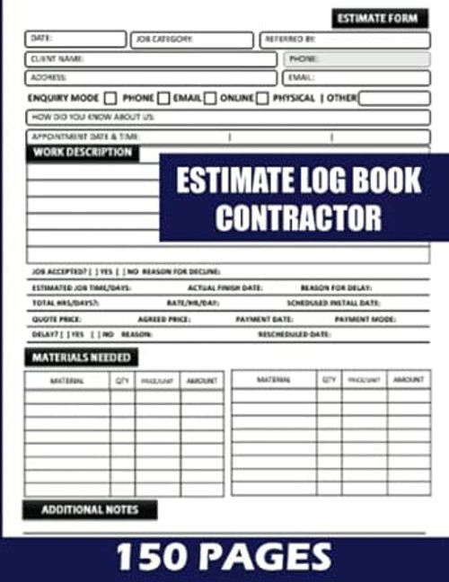 Estimate Log Book Contractor
