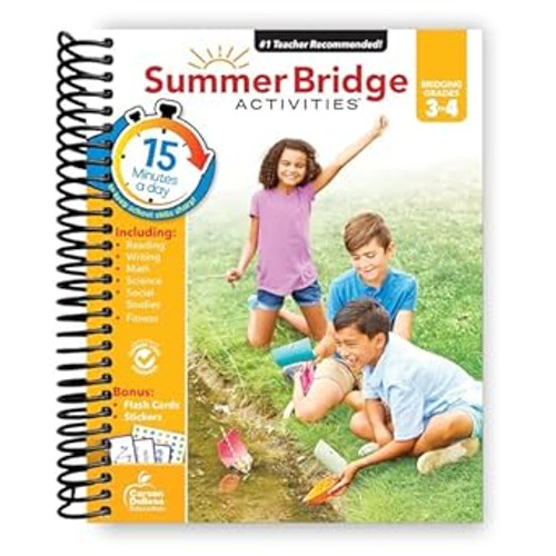 Summer Bridge Activities 3-4 Grade Workbooks Math Reading